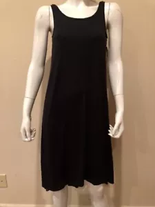 Eileen Fisher Sleeveless Silk High Low Tank Black XX Small Dress $295 New - Picture 1 of 6
