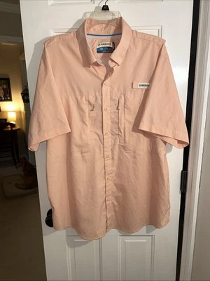 Magellan Shirt Men's Large Fish Gear MagWick Loose Fit Light Orange Short Sleeve - Image 1 of 4