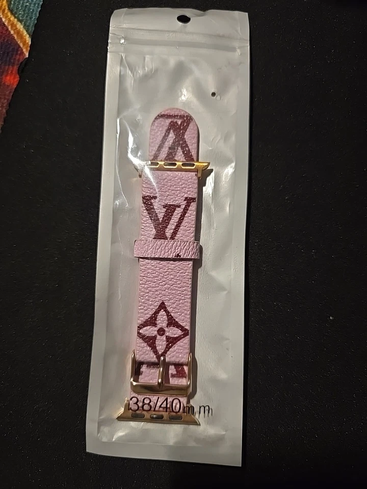 Correa para Apple Watch LV de diseñador rosa y borgoña 38/40 mm Foto 1 de 1