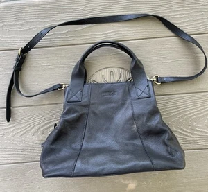 American Leather Co. Ada Dreifacheinstieg Leder Umhängetasche-Geldbörse Handtasche schwarz-A59122 - Bild 1 von 13
