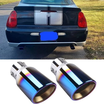 2x Exhaust Pipe Tip Rear Tail Throat Muffler Stainless For Chevrolet Monte Carlo Foto 1 de 4