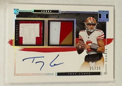 TREY LANCE 2021 IMPECCABLE ELEGANCE ROOKIE PATCH AUTO HELMET RC 49ERS 🔥 /35 - Image 1 of 2