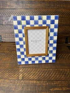 Mackenzie-Childs Parchment Check Frame Large Size 11 X 13 Fits 5X 7 Photo Read - Picture 1 of 8