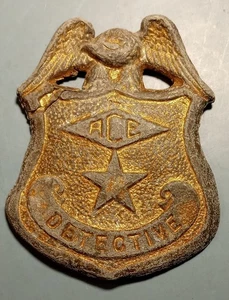 Vintage 40er Jahre ACE Detektiv Spielzeug Abzeichen Adler Stern Müsli Premium - Bild 1 von 6