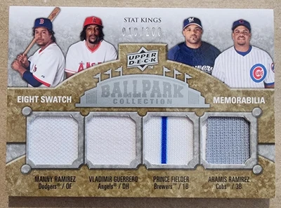 2009 Upper Deck Eight Swatch PATCH - Mauer, Ramirez, Fielder, Guerrero, etc. - Image 1 of 4