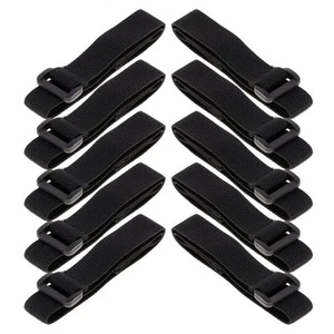 10 Stück Schwarz Selbstklebende Kabelbinder Mit Kabelbinder Wiederverwendbare - Afbeelding 1 van 6