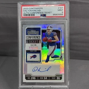 Dalton Kincaid 2023 Panini Contenders "Conference Ticket" Rookie Auto /75- PSA 9 - Picture 1 of 2
