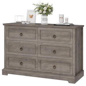 6 Drawer Dresser for Bedroom, Modern Farmhouse Chest of Drawers, 47.2" Wide W... - Picture 1 of 7