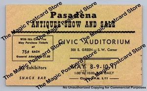 Pasadena Antiques Show Vintage Golden West Advertising Los Angeles 1962 - Picture 1 of 2