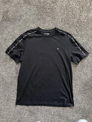 CALVIN KLEIN BLACK ATHLETIC T-SHIRT Size MEDIUM Men's - Image 1 of 4