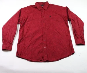 Camisa Cinch Hombres Grande Roja Cachemira Abotonada Manga Larga Vaquero Western Rodeo - Imagen 1 de 10