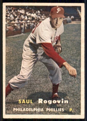 1957 Topps #129 Saul Rogovin - Image 1 of 2