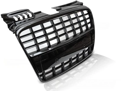 S line look Performance Front black ABS gloss badgeless grill  A4 B7 04-08 - Image 1 of 2