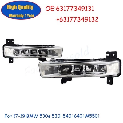 Luces antiniebla izquierda y derecha para 17-19 BMW 530e 530i 540i 640i M550i 63177349131 Foto 1 de 4