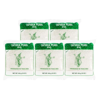 Tapioca Pearls Tapiokaperlen weiß klein für Asia Desserts Tapioka Perlen 4x454g - Bild 1 von 2