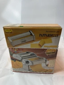 Marcato Atlas 150 Chrome Pasta Maker With Pappardelle Ext Made In Italy Vintage - Picture 1 of 8