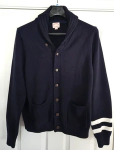 Vintage Brooks Brothers Men’s Navy Cardigan Sweater L Gatsby Old Money - Picture 1 of 9