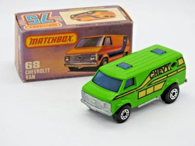 MATCHBOX SUPERFAST No.68 CHEVROLET VAN GREEN CHEVY 1981-82 VVNM BOXED AND UNUSED - Image 1 of 4