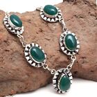 Green Onyx Gemstone Mother's Day Handmade 925 Silver Jewelry Necklace 20 In