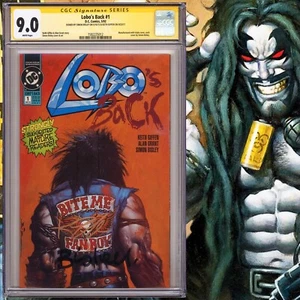 CGC 9.0 SS Lobo's Back #1 signed by Giffen & Bisley White Pages 1992 - Picture 1 of 2