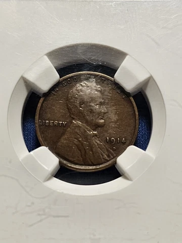 1914-D  1C LINCOLN WHEAT CENT NGC XF40 BN --- KEY DATE! Cover