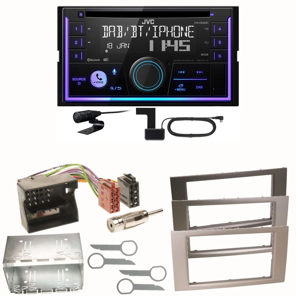 JVC KW-DB95BT Bluetooth DAB CD USB Einbauset für Ford Focus Fusion Galaxy S-Max - Bild 1 von 1