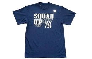 New York Yankees 2019 Postseason World Series SQUAD UP T Shirt Size Large Blue  - Picture 1 of 4
