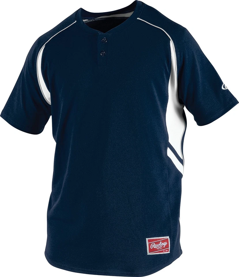 Camiseta Rawlings 2 Botões ROAD - MARINHA Jovem/Adulto - Imagem 1 de 1