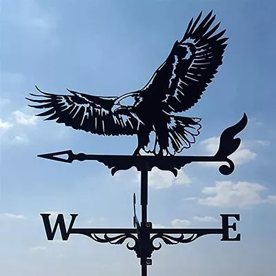Yard Barn Scene Owl/Eagle Weather Vane Stainless Steel Weather Vane Garden Decor - Image 1 of 4