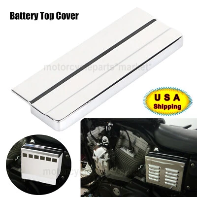 Chrome Battery Top Cover For Harley Sportster 82-96 Super Glide FX Low Rider FXS Foto 1 de 4