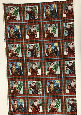 Woodland Santa Navidad Tela Bosque Animales Giordano Studios SPX  Foto 1 de 2