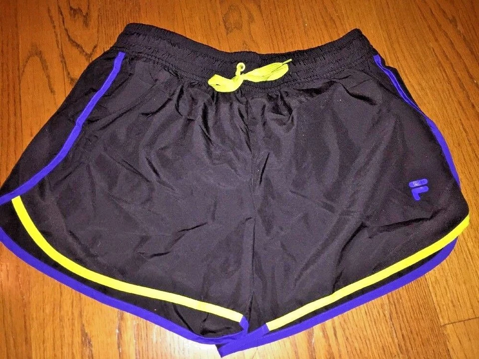 Pantalones Cortos Deportivos FILA Para Mujer Nylon Correr Caminar Ciclismo Yoga Atléticos ¡Talla M! Foto 1 de 4
