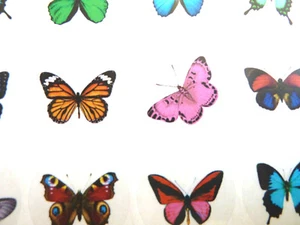 Pegatinas circulares de mariposa etiquetas redondas coloridas para artesanía - 4 opciones de diseño - Imagen 1 de 8