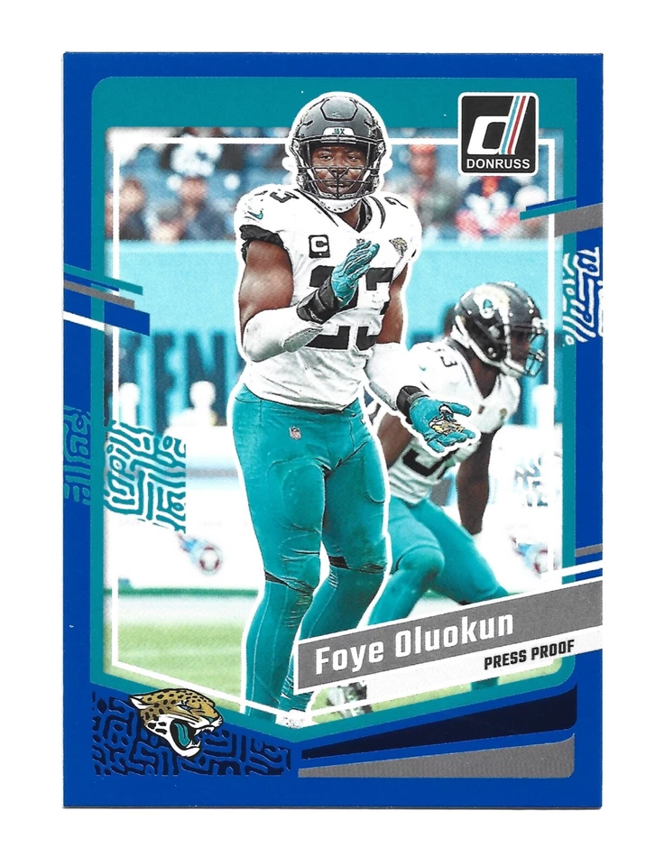 2023 Panini Donruss Press Proof Blue #136 Foye Oluokun Jacksonville Jaguars Card - Image 1 of 1