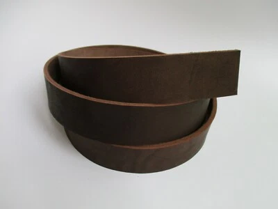Leather Strap Strip Straps / Leather Belt Blank Strips. 8-9 oz 51-55" Brown  - Image 1 of 4