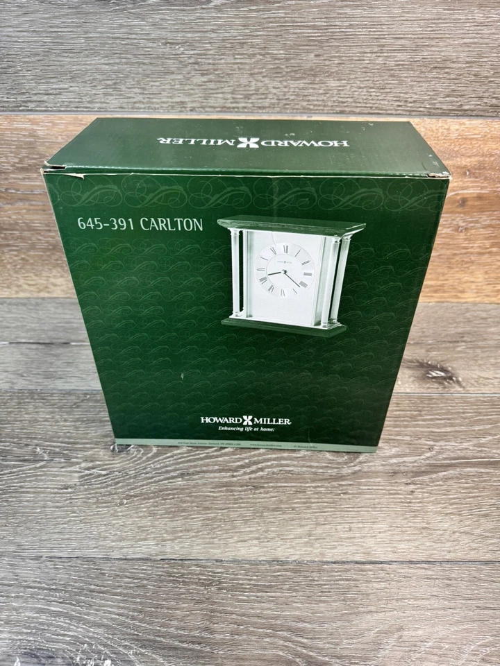 Howard Miller Carlton Table Clock 645391 Elegant Rosewood Quartz Timepiece - Image 1 of 4