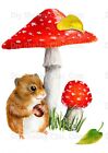 Waterslide Decal Image Transfer Vintage Upcycle Shabby Chic Mouse Mushroom Diy