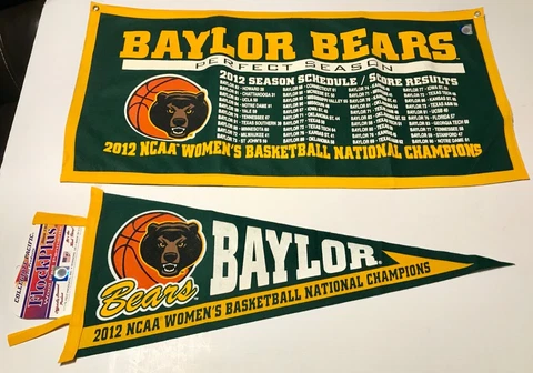 BAYLOR LADY BEARS BASKETBALL 2012 PENNANT/WALL HANGER 40-0 GRINER/KIM MULKEY Cover