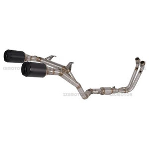 Exhaust Header Pipe For CF-Moto 450SR 450NK 450SS 2022-2024 Dual Carbon Slip on - Picture 1 of 7