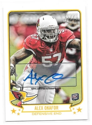 Alex Okafor 2013 Topps Magic Rookie Autograph Parallel #162 Cardinals DE Auto RC - Image 1 of 2