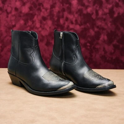 Botines occidentales Golden Goose para mujer jóvenes de cuero negro talla 6 US EUR36 Foto 1 de 4