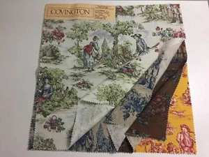 Campione tessuto Covington vintage? Lotto Collezione Campagna Francese Abbondante Set - Foto 1 di 12