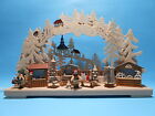Schwibbogen 3 D mit 2 Figuren Weihnachtsmarkt 43 x 30 cm Erzgebirge NEU 10634