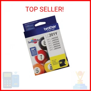 Brother LC201Y Standard Yield Yellow Ink Cartridge - Picture 1 of 2