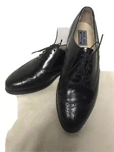 Bostonian Impression BLACK Dress Wingtip Shoes Sz 10-1/2 C EXCELLENT shape ! - Picture 1 of 10