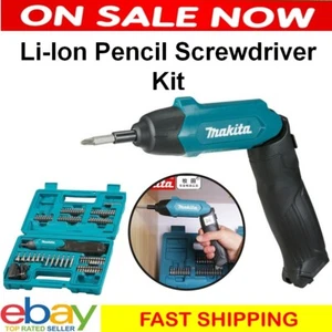 Makita Cordless Screwdriver Accessory Set + Charger Pen Rechargeable 81 PIECES - Picture 1 of 8