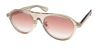 GARRETT LEIGHT LADY ECKHART HIMSLT CHAMPAGNE CRYSTAL AVIATOR SUN w RED HAZE LENS - Image 1 of 4