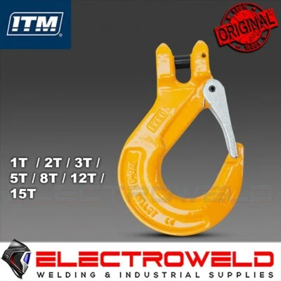 ITM G80 Clevis Sling Hook Safety Latch 13mm Chain 5T 5000kg Lifting TM9804-01213