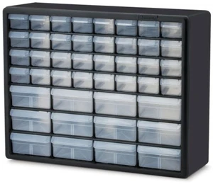 Small Parts Storage Cabinet Drawer Bin Organizer Box 44 Drawers Bins CraftBox - Picture 1 of 4