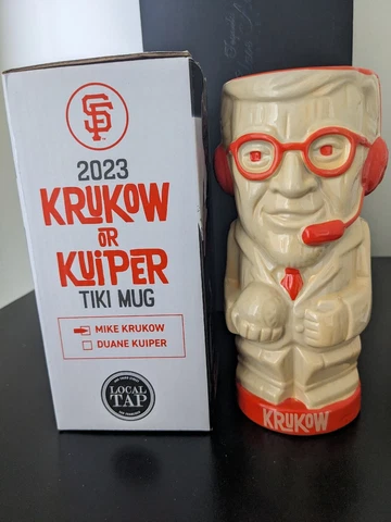 San Francisco Giants 2023 Mike Krukow SGA Tiki Mug 6/25/23 SGA NIB Kruk & Kuip Cover